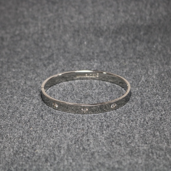 Manuel zed stainless steel clear crystal bracelet bangle - Picture 3 of 8